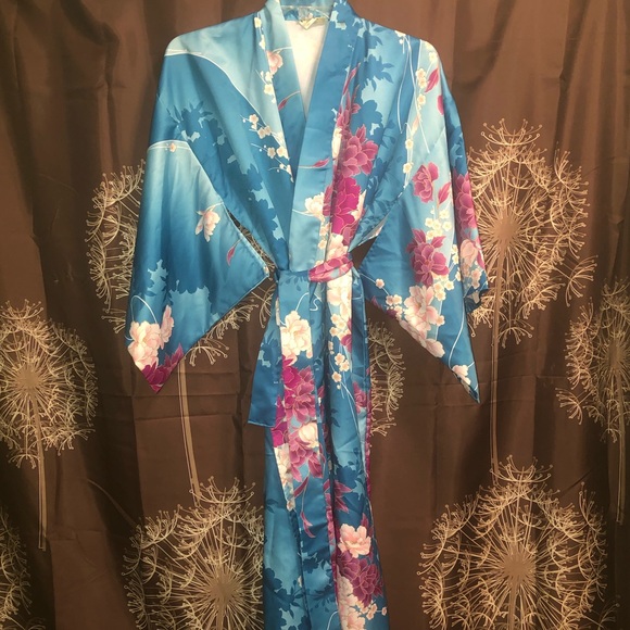 FP TOKYO Other - FP IN TOKYO KIMONO Robe Blue Pink Floral ONE SIZE